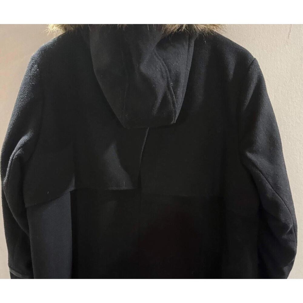 Torrid Jacket Women Size 0 Black Fleece Long Sleeve Faux Fur Hooded Button Front - Picture 8 of 8